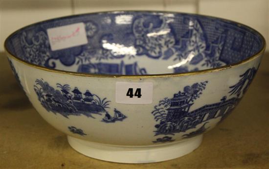 Pearlware blue and white bowl